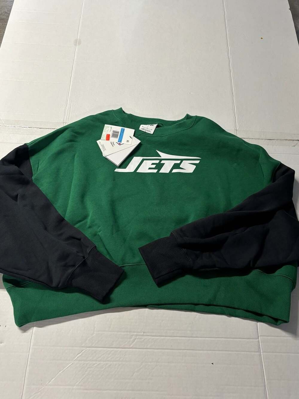 Nike New York Jets Women's Oversized Crew Fleece Sweatshirt New w Tags Medium